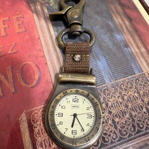 Levi's Vintage Pocket Watch with clip attachment works runs